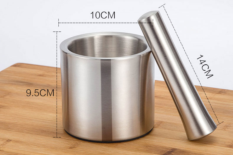 Practical Stainless Steel Mortar 