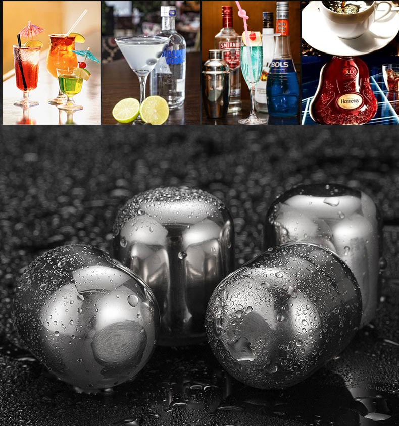 Drinks Chilling Ice Cubes Stainless Steel