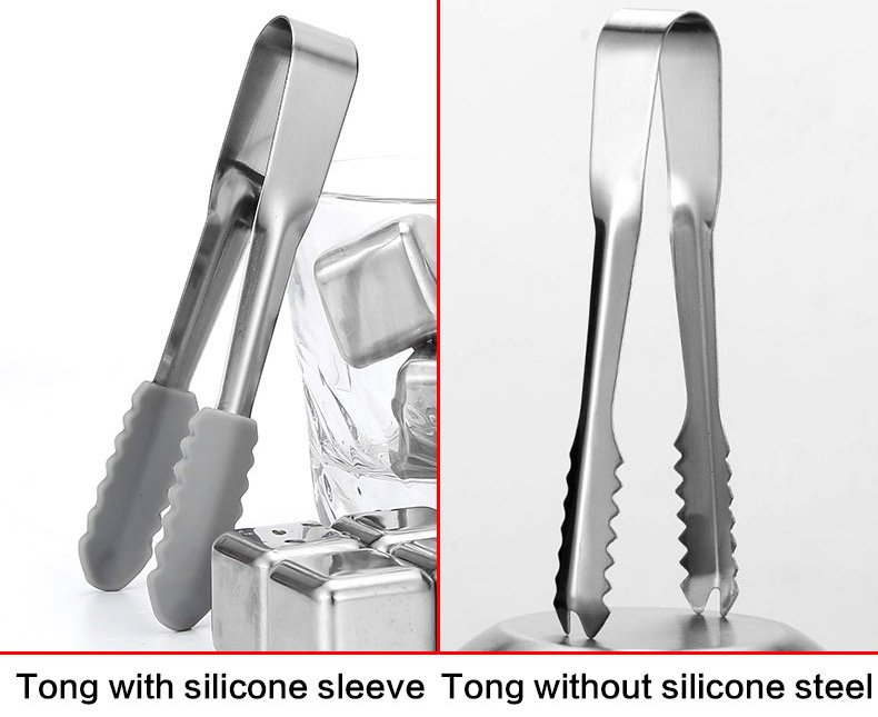 Ice Cube Tong with Silicone Sleeve